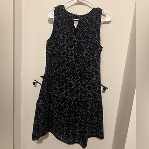 Blue color Printed sleeveless dress